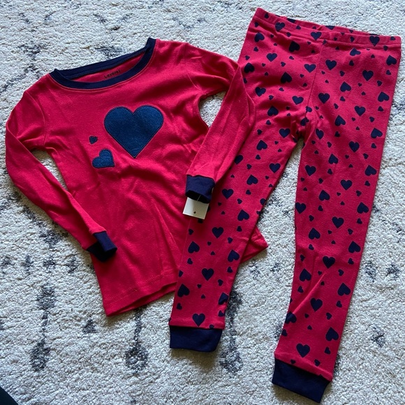 Leveret Red and Navy Toddler Pajamas - Picture 1 of 7